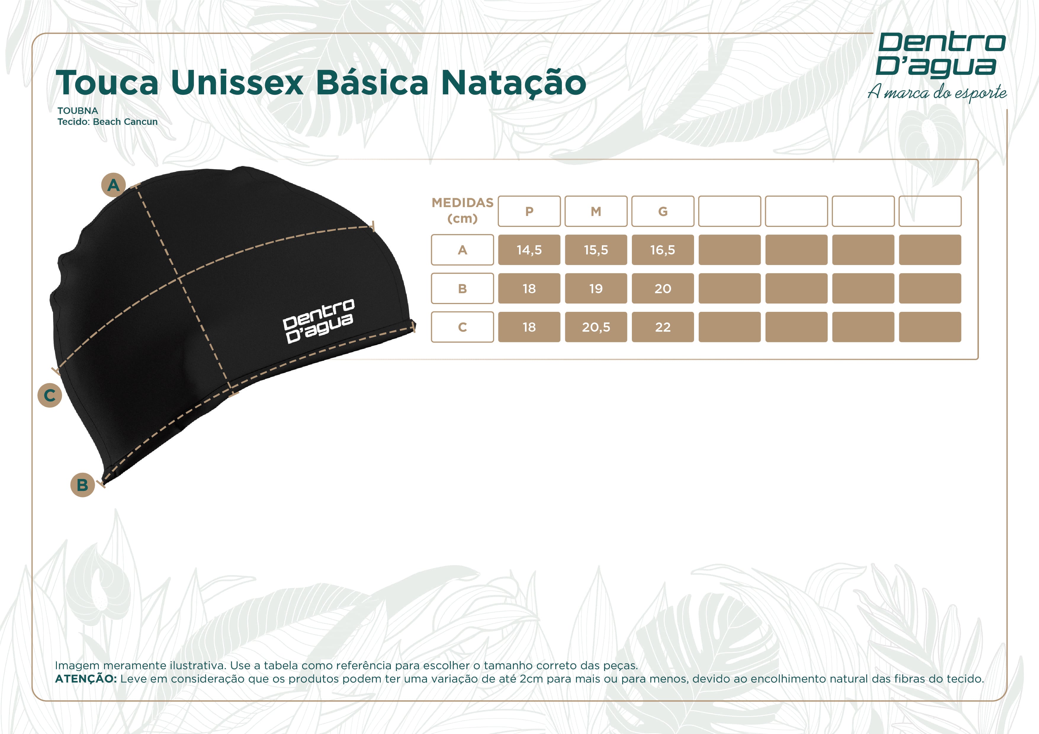TOUCA NATAÇÃO TECIDO Semeador